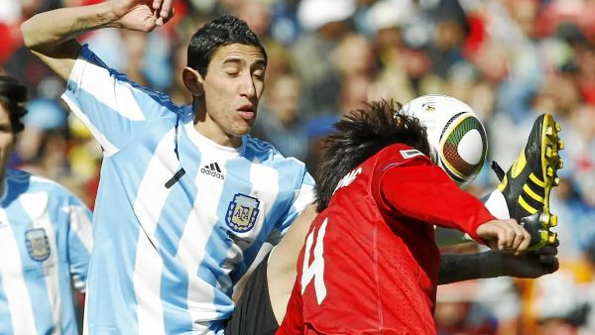 El argentino Di María fue ayer titular ante Corea del Sur