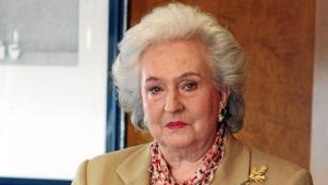 La Infanta Doña Pilar, ayer, tras la presentación del Rastrillo de Nuevo Futuro