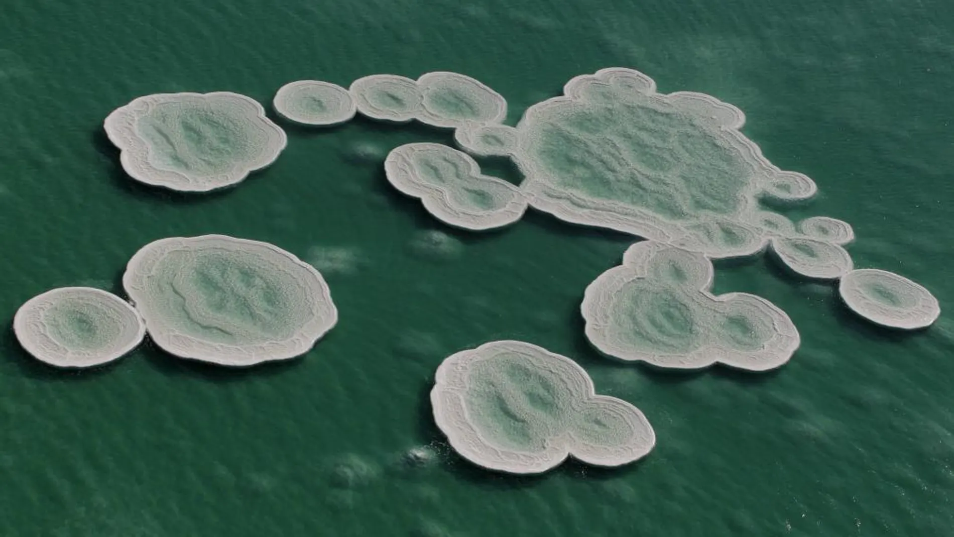 Formaciones de sal en el Mar Muerto, el producto con el que se realizó el experimento