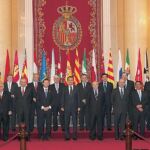 Foto de familia de la tercera y última cumbre de presidentes, que se celebró en el mes de enero 2007 en Madrid