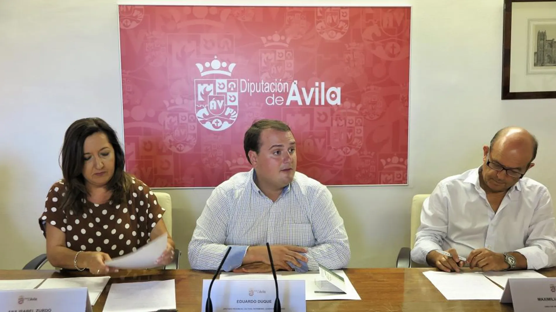 El diputado de Cultura de la Diputación de Ávila, Eduardo Duque, informa del fallo