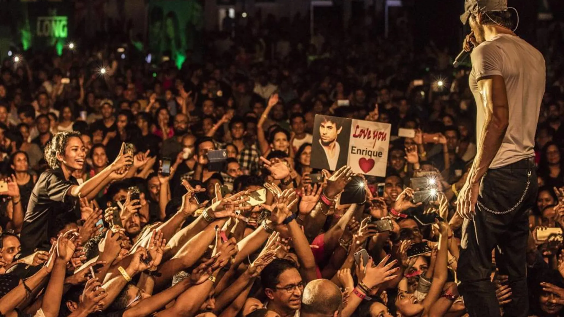 Imagen del concierto de Enrique Iglesias en Colombo.