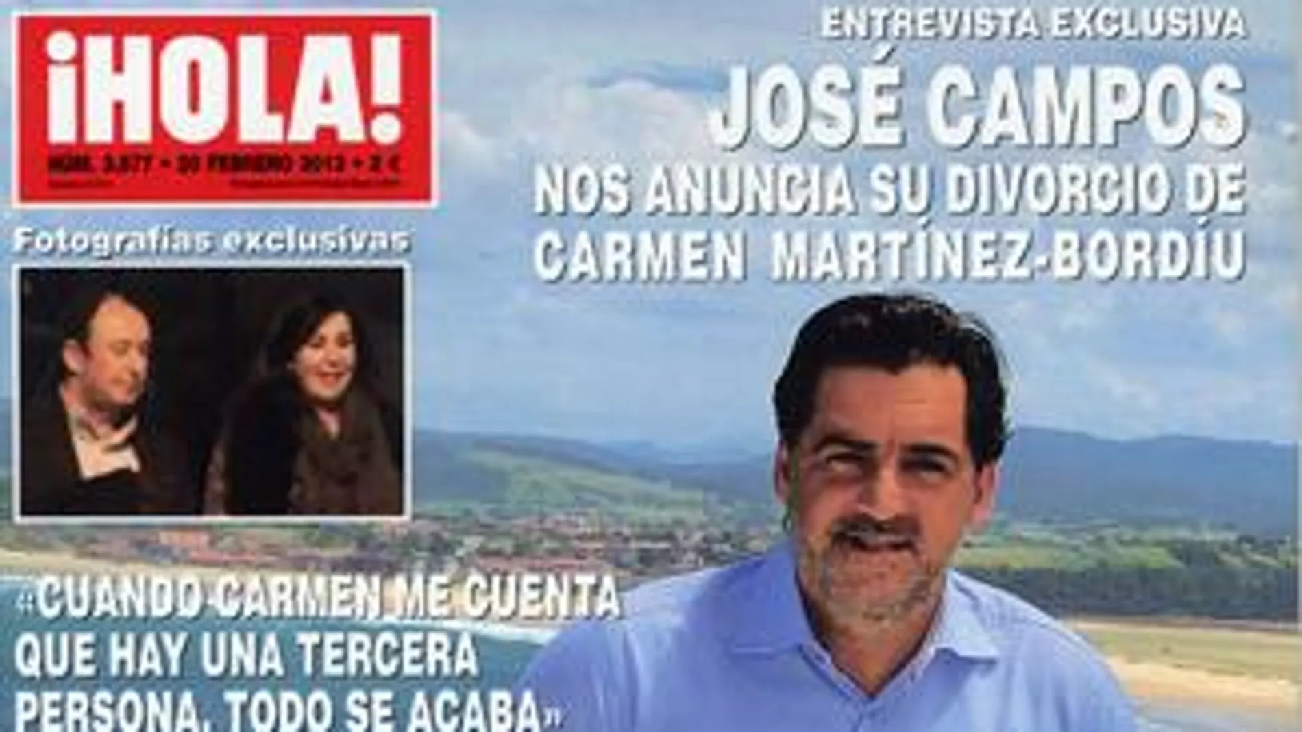 José Campos anuncia su divorcio con Carmen Martínez-Bordiu