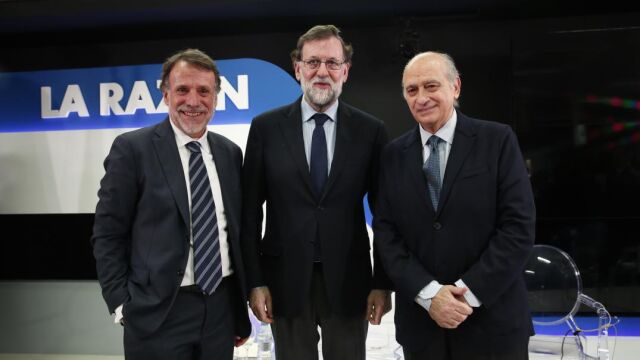 José Creuheras, Mariano Rajoy y Jorge Fernández Díaz