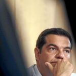 El primer ministro griego, ayer en Atenas, durante una comparecencia en el Ministerio de Infraestructuras