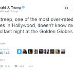 Trump critica a Meryl Streep y la tilda de actriz «sobrevalorada» y «lacaya» de Hillary Clinton