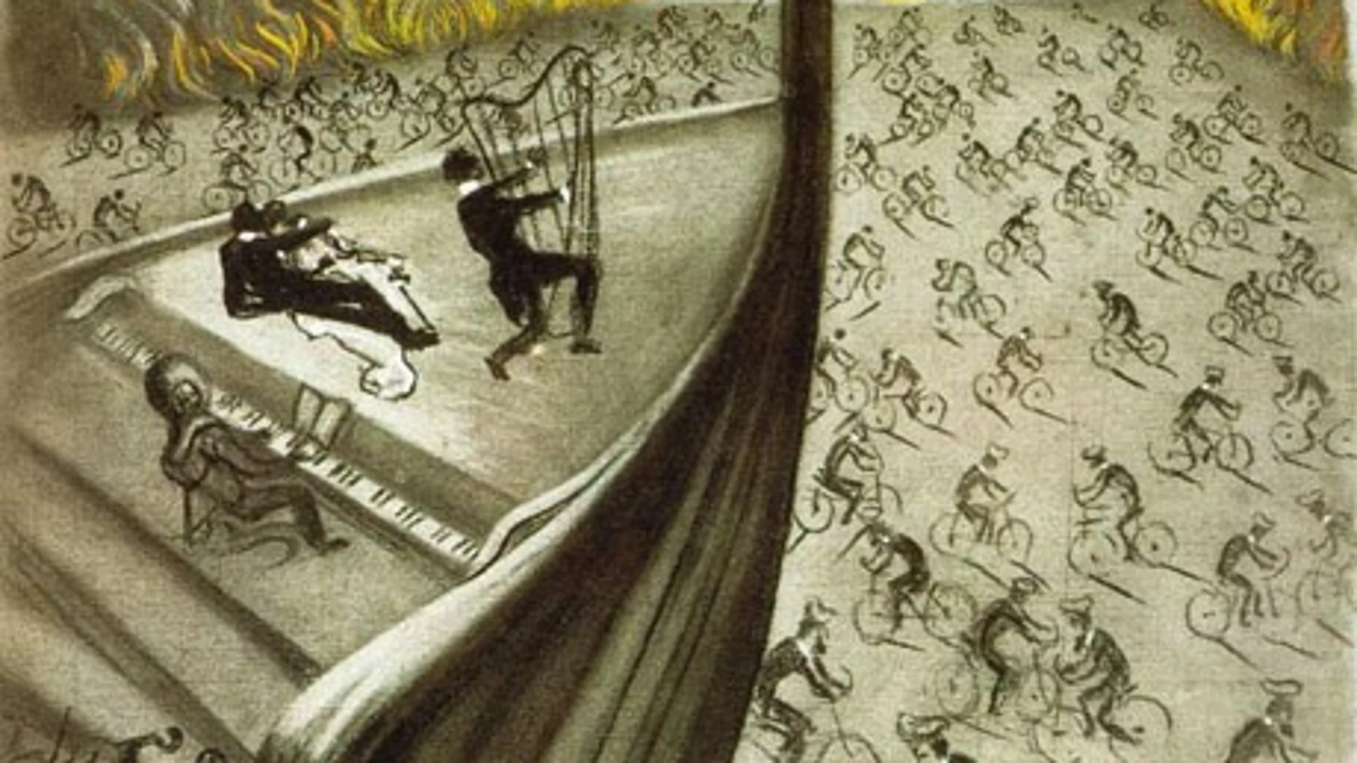 Ilustración de Salvador Dalí, “Góndola surrealista”