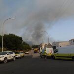 En incendio en Moguer ha quedado extinguido sobre las 18:00 horas