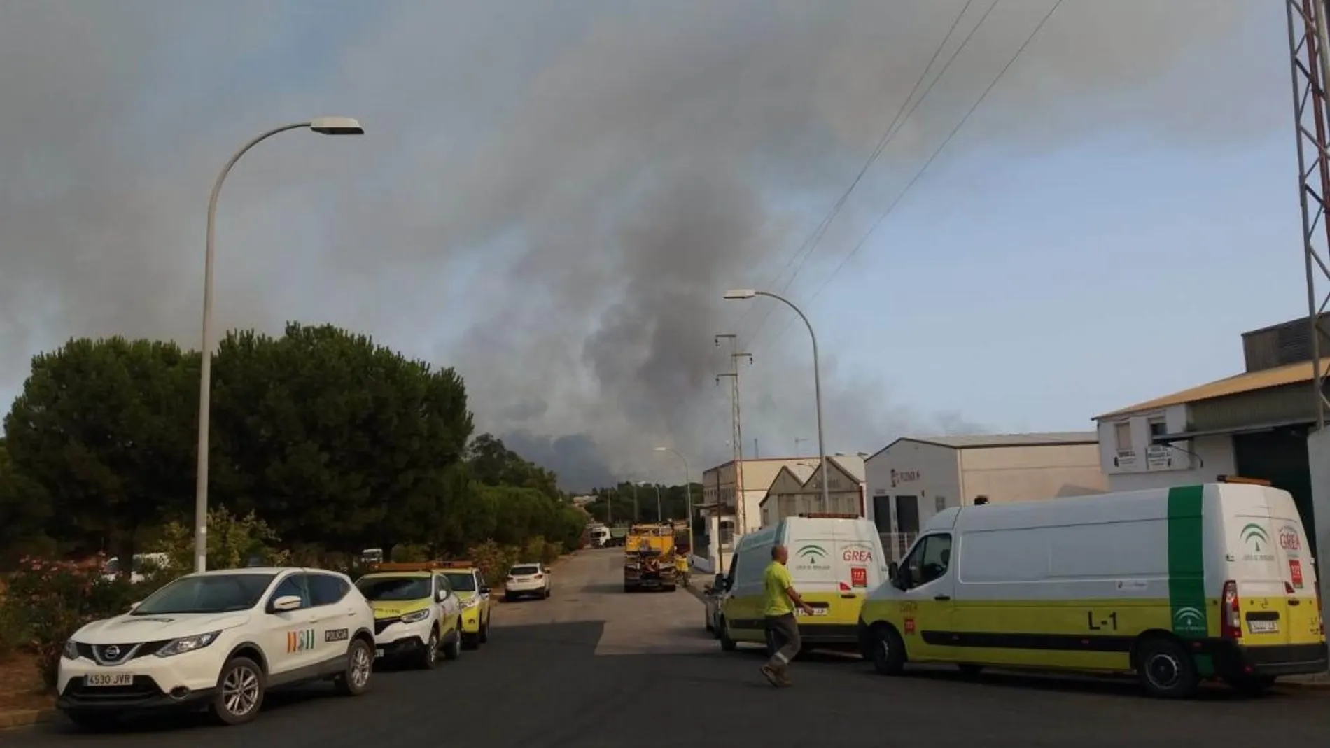 En incendio en Moguer ha quedado extinguido sobre las 18:00 horas