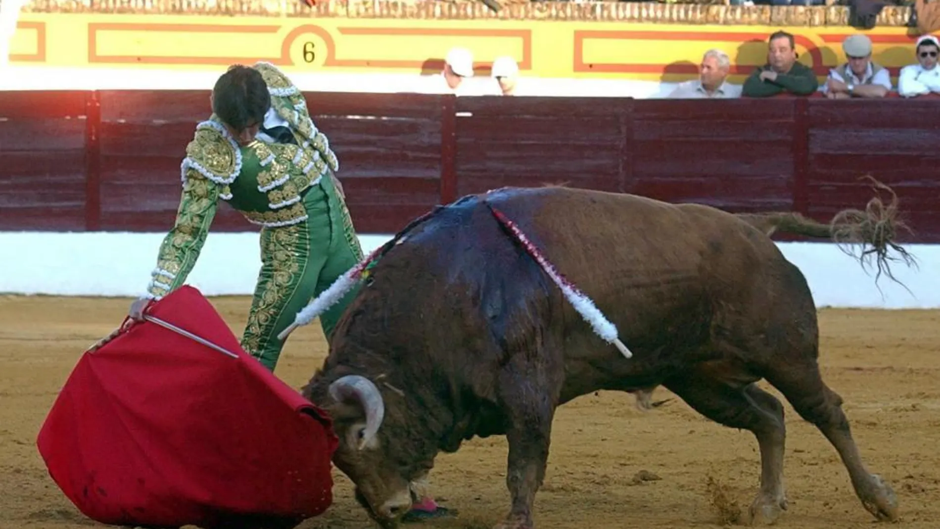 Miguel Ángel Perera, en una de sus actuaciones en la Feria de Olivenza