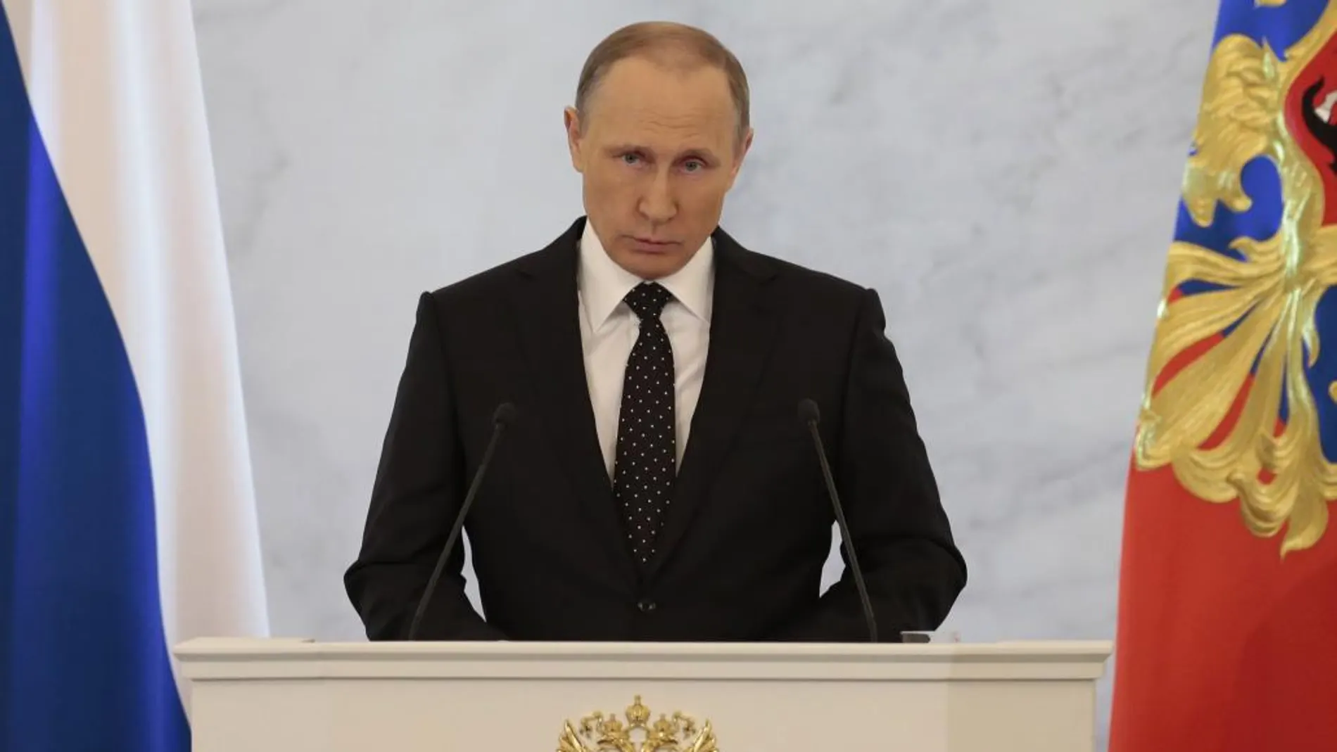 El presidente ruso, Vladimir Putin, en su tradicional discurso anual a la nación