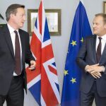 David Cameron y Donald Tusk tras su reunión en Bruselas