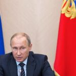 El presidente ruso, Vladimir Putin, ayer a las afueras de Moscú