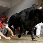 Los toros de «Jandilla» cierran los encierros con una peligrosa carrera