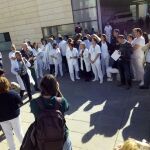 Imagen de una protesta de profesionales en el PTS de Granada