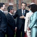 José Manuel Durao Barroso, Miguel Angel Revilla, José Luis Rodriguez Zapatero y la alcaldesa de Comillas Teresa Noceda