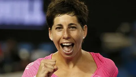 Carla Suarez celebra el triunfo