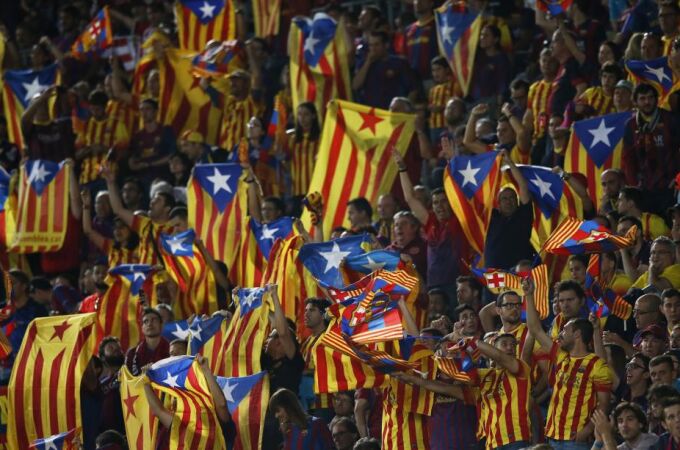 Imagen de la final de la Copa del Rey del pasado año, en la que se pudieron ver numerosas esteladas.