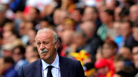 Vicente del Bosque durante el partido