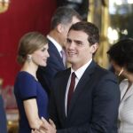 Albert Rivera tras saludar a los Reyes