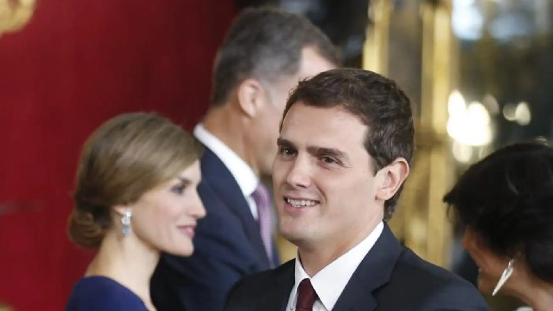 Albert Rivera tras saludar a los Reyes
