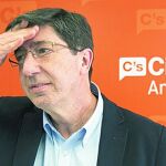 El presidente y portavoz de Ciudadanos en el Parlamento andaluz, Juan Marín