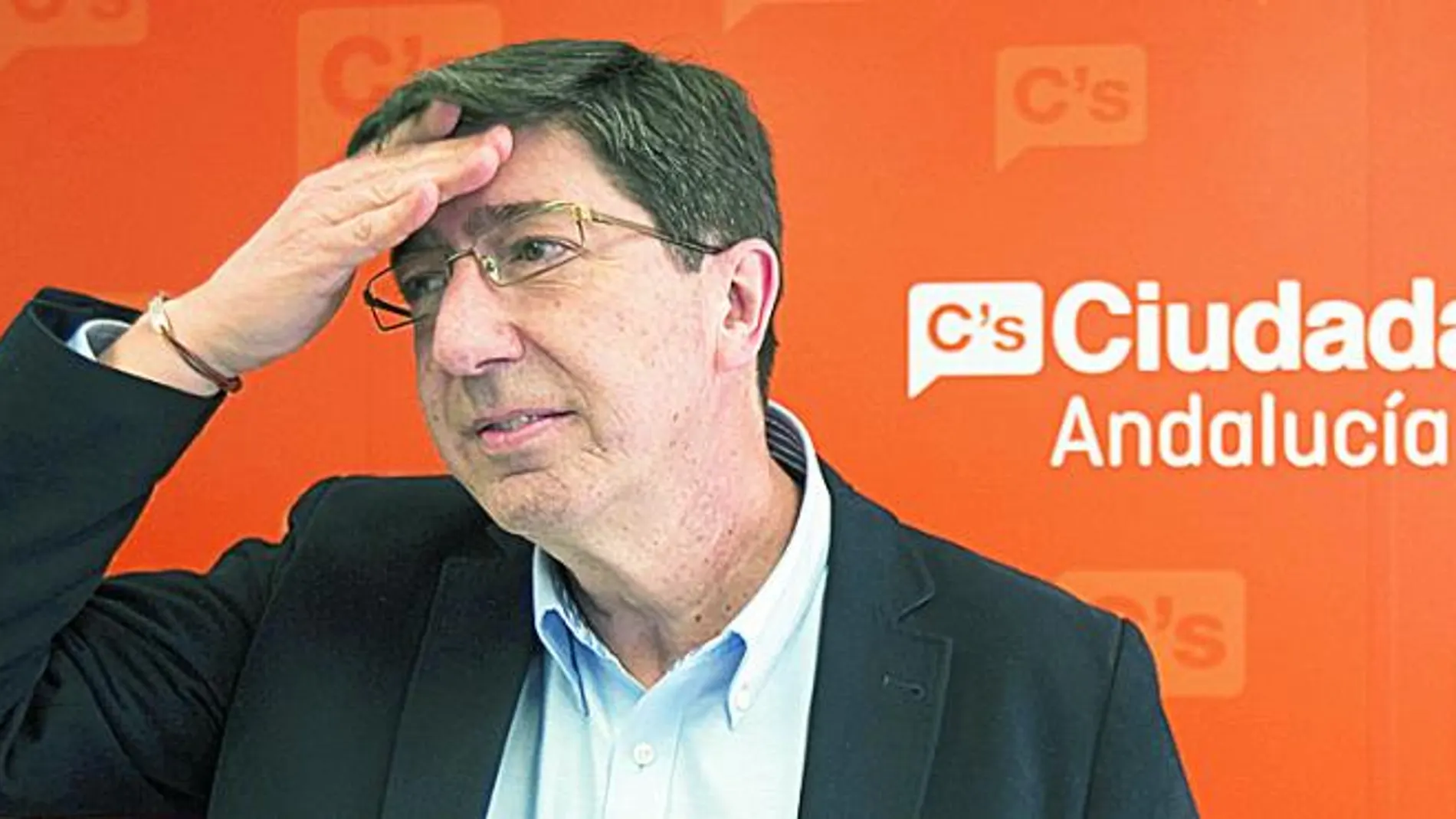 El presidente y portavoz de Ciudadanos en el Parlamento andaluz, Juan Marín