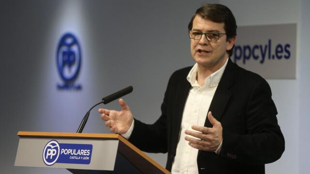 El presidente del PP de Castilla y León, Alfonso Fernández Mañueco, en el último Comité Ejecutivo