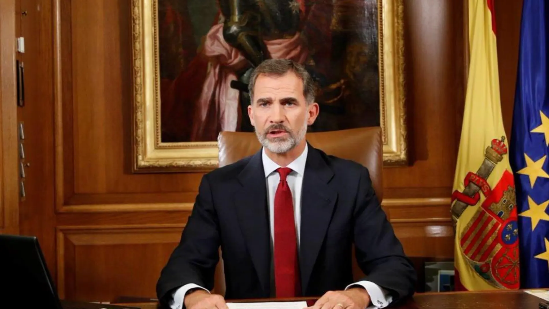 Felipe VI dirige un mensaje a los españoles el 3 de octubre tras el referéndum ilegal ´del 1-O. EFE/Casa de S.M. el Rey/Francisco Gómez