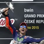 Jorge Lorenzo celebra la victoria en Brno