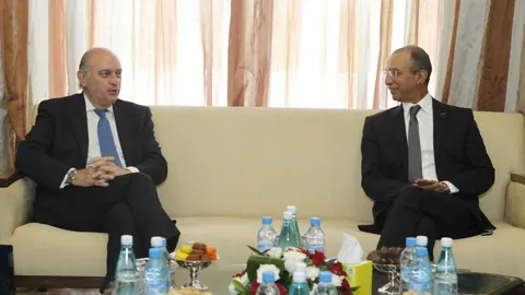 Imagen de archivo del ministro español Jorge Fernández Díaz y su homólogo marroquí, Mohamed Hassad
