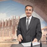 Rodríguez Zapatero, en la rueda de prensa celebrada ayer en Mallorca