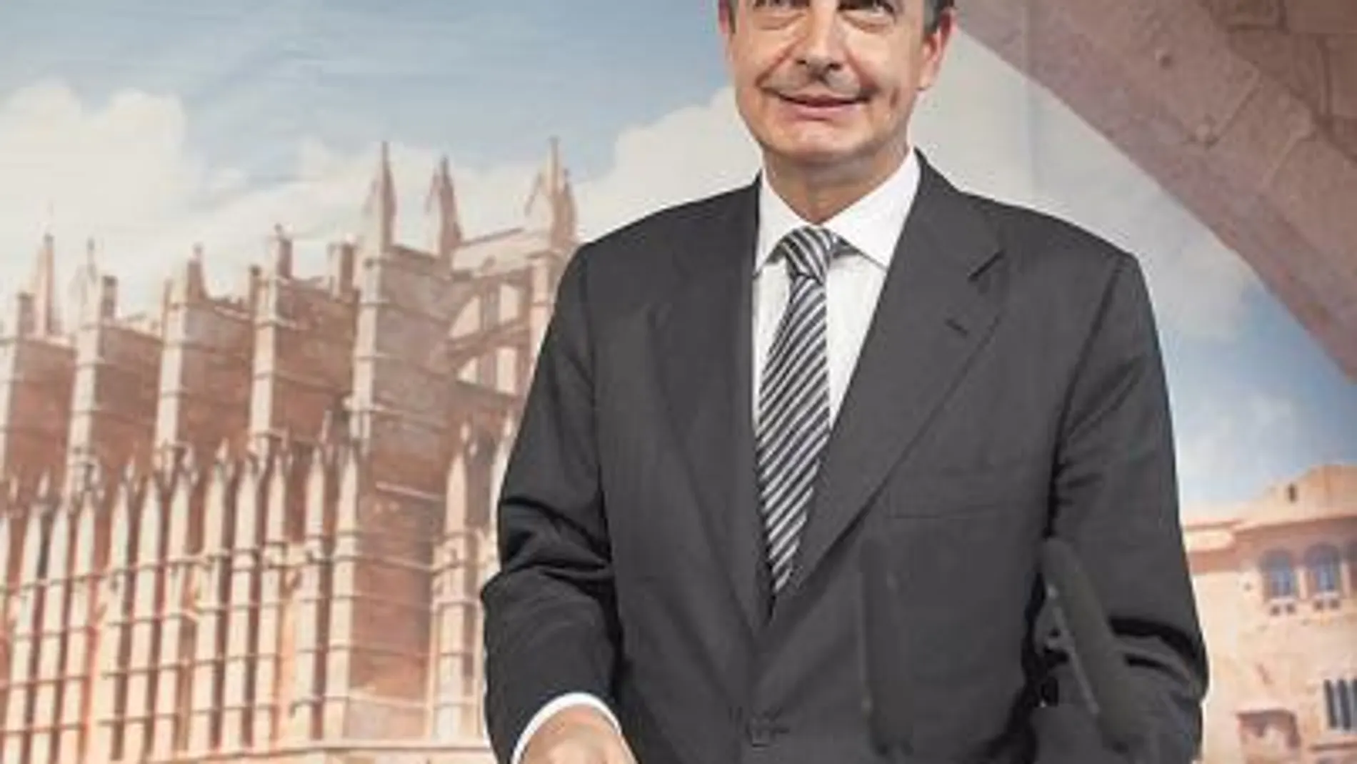 Rodríguez Zapatero, en la rueda de prensa celebrada ayer en Mallorca