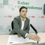 El vicesecretario general de los socialistas andaluces, Rafael Velasco, en la sede regional del partido