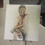 Pintura de Donald Trump desnudo, que fue mostrada por José Luis Romero Calzada, diputado de San Luis Potosí (México), durante una sesión en el Congreso estatal