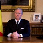 El Rey belga se dirige a la población en un discurso desde el Palacio Real de Bruselas.