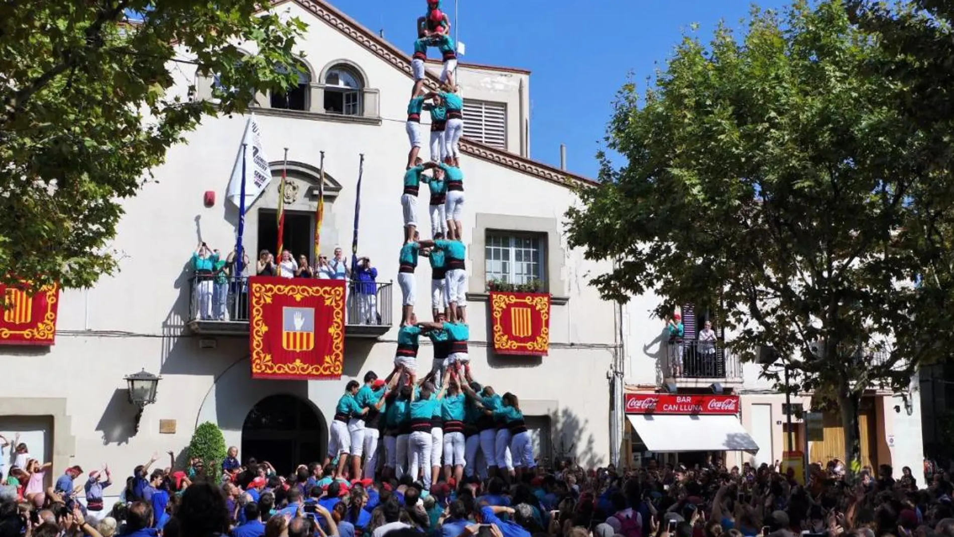 Los castellers de Villafranca no quieren ser Marca España