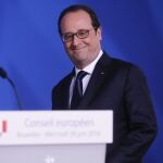 El presidente galo, François Hollande, ofrece una rueda de prensa tras la reunión del Consejo Europeo en Bruselas (Bélgica) hoy, 29 de junio de 2016.