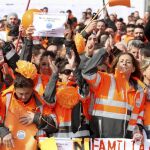 Protesta de los estibadores en contra de la reforma del sector en el puerto de Cádiz