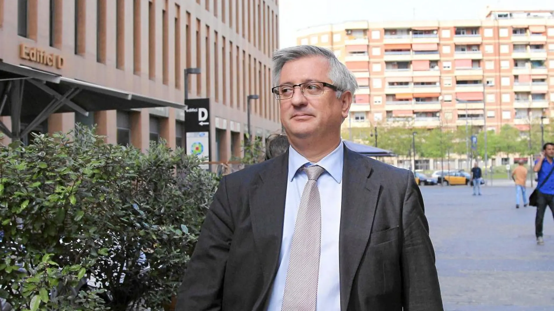 En la imagen, el ex director de los Mossos d’Esquadra Xavier Martorell, en la Ciudad Judicial