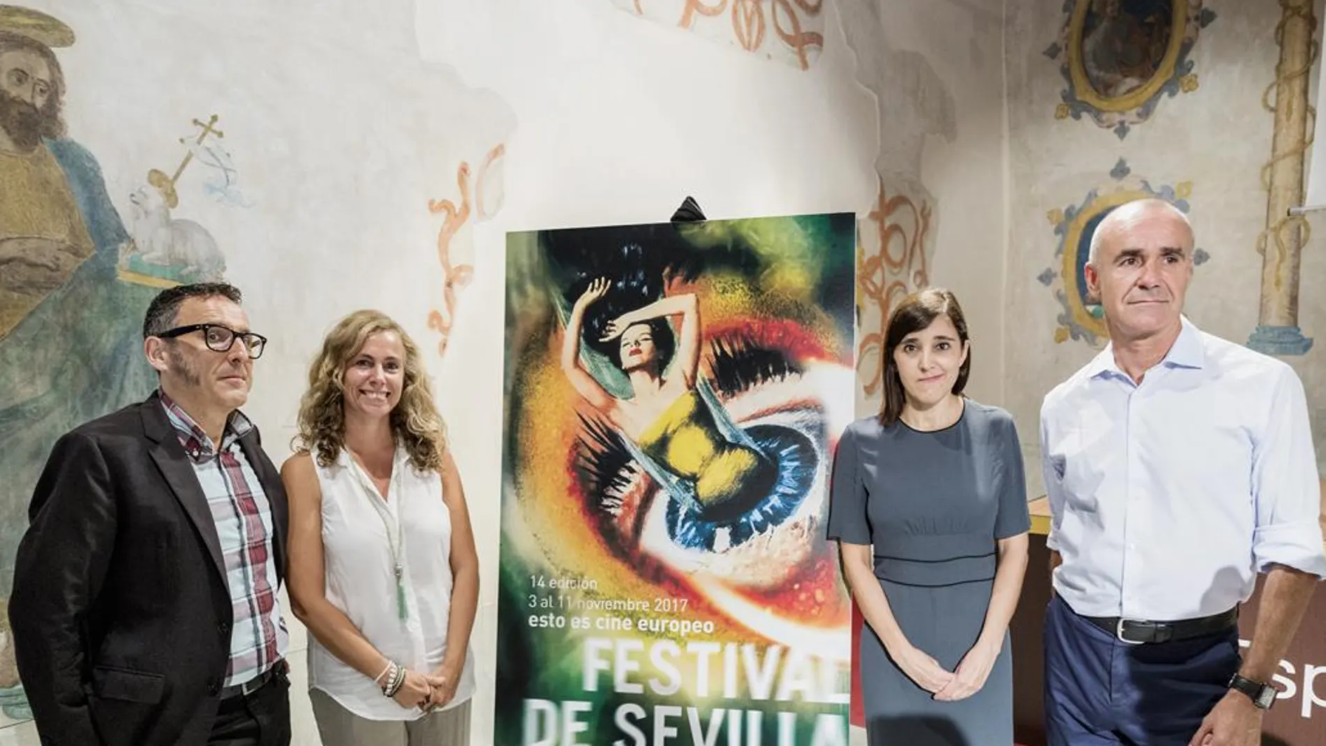 Un momento de la presentación del cartel del Festival de Cine Europeo de Sevilla