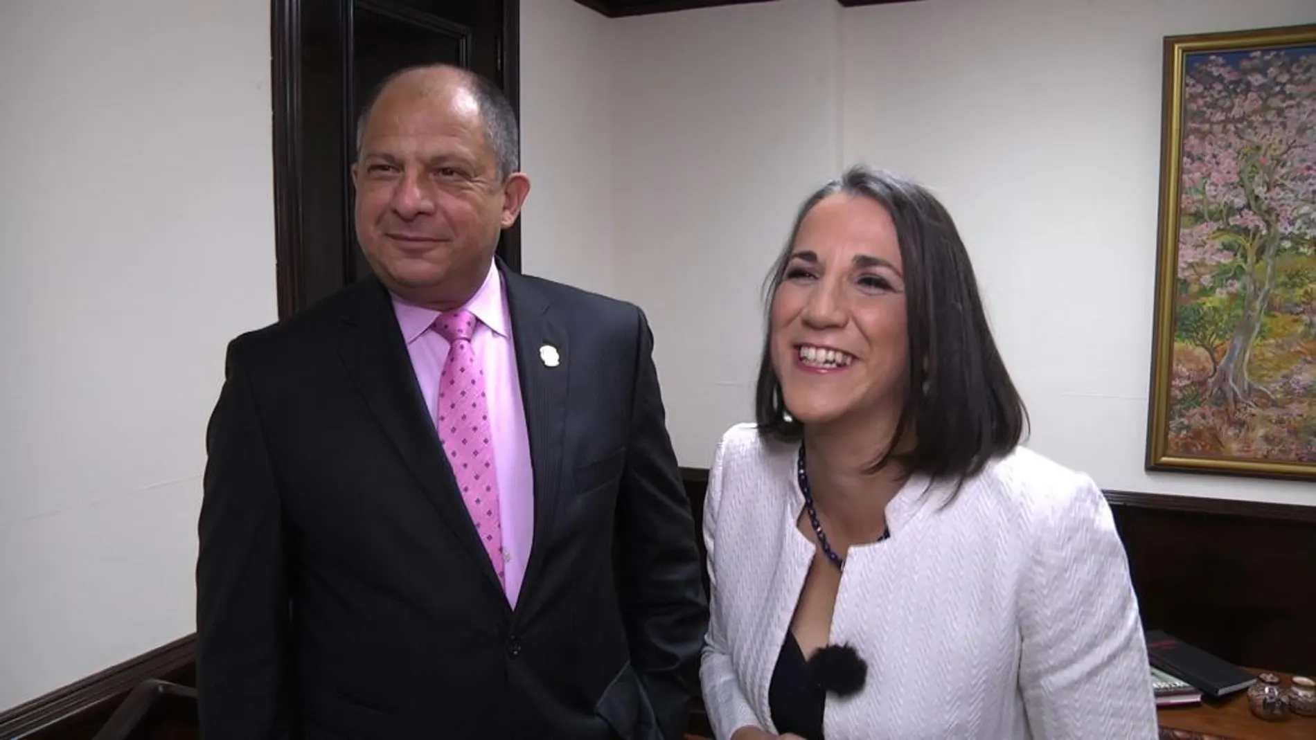 Presidente de Costa Rica, Guillermo Solís y Primera Dama, Mercedes Peñas