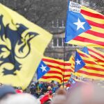 Manifestación a favor del independentismo catalán