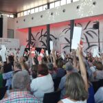 Un momento de la votación en el Congreso del PSPV-PSOE