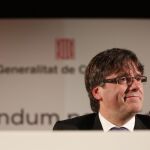 Carles Puigdemont en un evento en Madrid