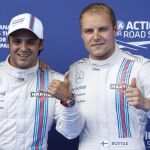 Felipe Massa (izd) y Valterri Bottas