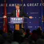 Donald Trump, durante un discurso