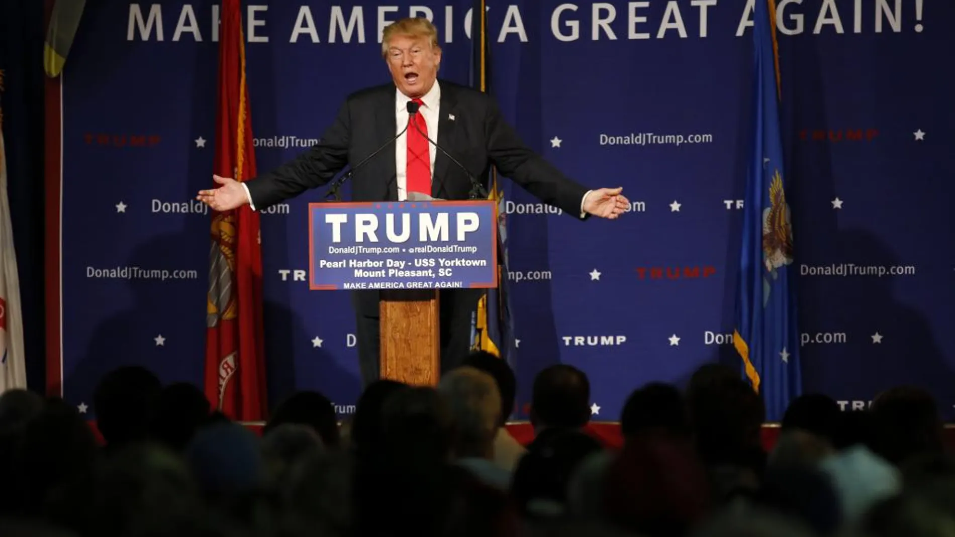 Donald Trump, durante un discurso