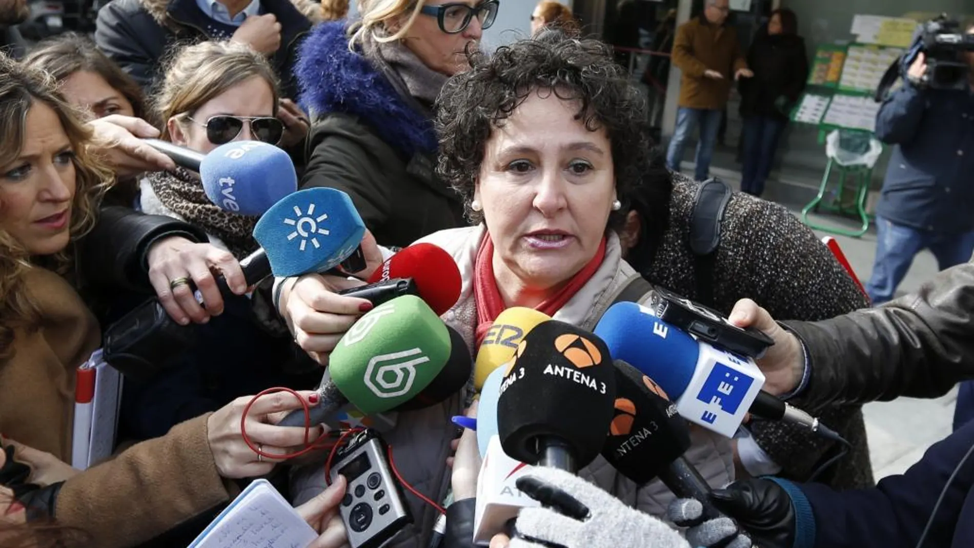 María Salmerón en una comparecencia ante los medios esta mañana