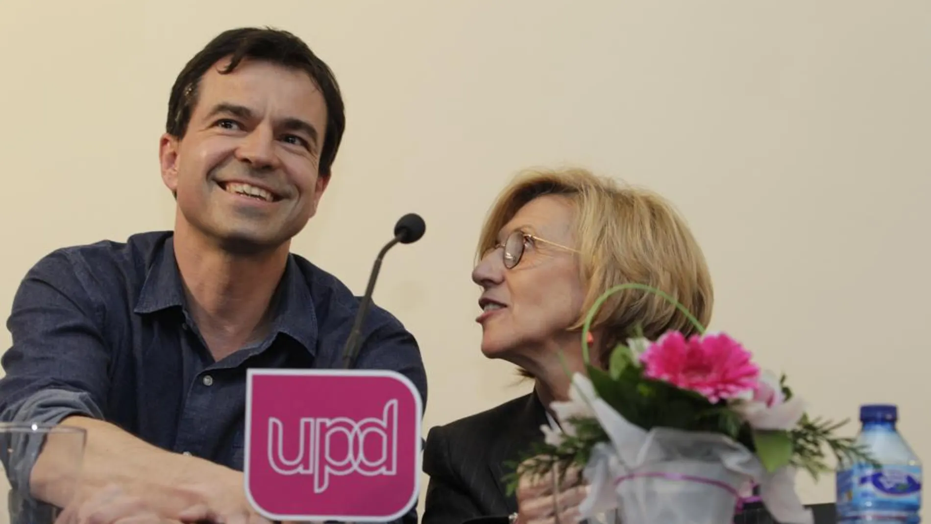 La fundadora de UPyD Rosa Díez y su exportavoz Andrés Herzog, en una foto de archivo